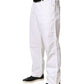 Paul & Shark White Straight Mid Waist Denim Trouser Jeans