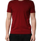 Dolce & Gabbana Maroon Cotton Crew Neck Short Sleeves T-shirt
