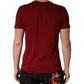 Dolce & Gabbana Maroon Cotton Crew Neck Short Sleeves T-shirt