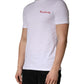 President's White Logo Embroidery Cotton Men Crew Neck T-shirt