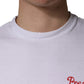 President's White Logo Embroidery Cotton Men Crew Neck T-shirt