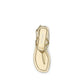Prada Silver Calf Leather Bos Taurus Flat Sandals