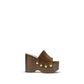 Gianvito Rossi Brown Calf Leather Bos Taurus Clogs