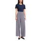 ICHI Blue Polyester Casual Pants