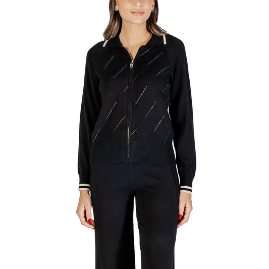 Liu Jo Black And White Viscose Cardigan