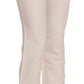 LAUREL White High Waist Silk Blend Flared Dress Trousers Pants