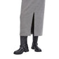 ICHI Black And White Polyester Long Skirt