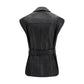 PINKO Black Goatskin Sleeveless Jacket