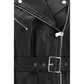 PINKO Black Goatskin Sleeveless Jacket