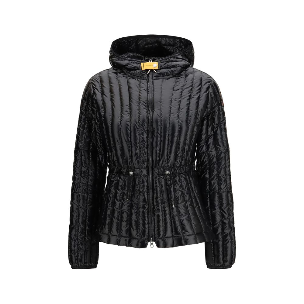 Parajumpers Black Nylon Full-Length Jacket