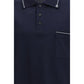 Ferragamo Blue Cotton Polo Shirt