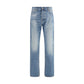 Haikure Blue Cotton Straight-Leg Jeans
