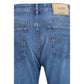 MooRER Blue Cotton Straight-Leg Jeans