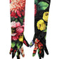 Dolce & Gabbana Multicolor Floral Print Elbow Length Women Gloves