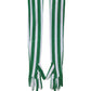 Dolce & Gabbana Green White Stripes Nylon Elbow Length Women Gloves