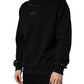Dolce & Gabbana Black Embellished Cotton Sweatshirt Sweater