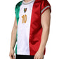 Dolce & Gabbana Multicolor Italia DG Logo Satin Tank T-shirt