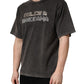 Dolce & Gabbana Gray Logo Embellished Men Crew Neck T-shirt