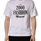Dolce & Gabbana White Graphic Print DG Men Crew Neck T-shirt