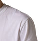 Dolce & Gabbana White Barcode Cotton Crew Neck Men T-shirt