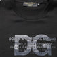 +39 MASQ Black Logo DG Print Cotton Crew Neck T-shirt