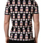 Dolce & Gabbana Black Bottle Print Cotton Crew Neck  T-shirt