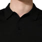 Dolce & Gabbana Black Wool Short Sleeves Men Polo  T-shirt