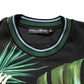 Dolce & Gabbana Black Bird Print Cotton Men Crew Neck T-shirt