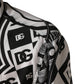 Dolce & Gabbana Black White Bandana Print Collared Shirt
