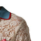 Dolce & Gabbana Beige Floral Tennis Club Lace Polo T-shirt