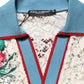 Dolce & Gabbana Beige Floral Tennis Club Lace Polo T-shirt