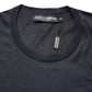 Dolce & Gabbana Dark Blue DG Logo Silk Men Crew Neck T-shirt