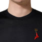 Dolce & Gabbana Dark Blue DG Logo Silk Men Crew Neck T-shirt
