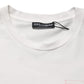 Dolce & Gabbana White Graphic Print Cotton Crew Neck  T-shirt