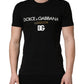 Dolce & Gabbana Black DG London Cotton Men Crew Neck  T-shirt