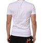 Dolce & Gabbana White Logo Patch Cotton Crew Neck T-shirt