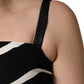 Dolce & Gabbana Black White Zebra Print CadyCalf Length Dress