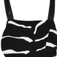 Dolce & Gabbana Black White Zebra Print CadyCalf Length Dress