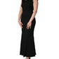 Dolce & Gabbana Black Floral Brocade Sheath Mermaid Dress