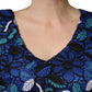 LANACAPRINA Royal Blue Floral Lace Sleeveless Long Gown Dress