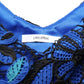 LANACAPRINA Royal Blue Floral Lace Sleeveless Long Gown Dress