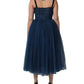 Dolce & Gabbana Blue Tulle Midi A-line Sleeveless Dress