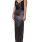 Dolce & Gabbana Black Satin Sleeveless Sweetheart Dress