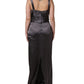 Dolce & Gabbana Black Satin Sleeveless Sweetheart Dress