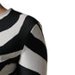 Dolce & Gabbana Black White Polyester Zebra Pattern Jumpsuit