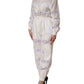 Dolce & Gabbana White Cotton Lace Trim Long Sleeves Jumpsuit