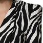 Dolce & Gabbana Black White Viscose Zebra Pattern Jumpsuit