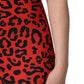 Dolce & Gabbana Black Red Nylon Leopard Pattern Jumpsuit