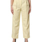 Ganni Yellow High Waisted Straight Pleated Trouser Pants