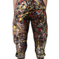 Dolce & Gabbana Black ColorSplash Effect Cargo Cropped Pants